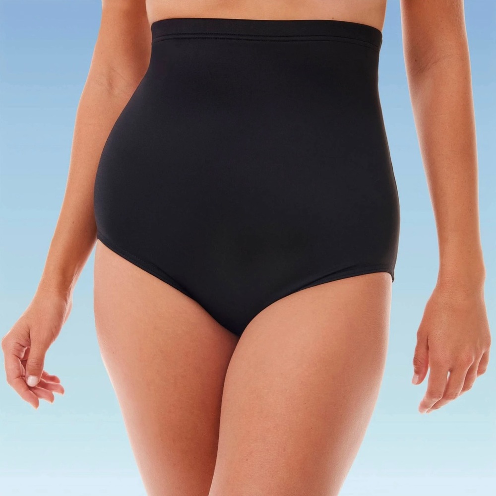 Solid High Waisted Bikini Bottom size 10 Magic Dreamsuit Miracle Brands s… - Picture 5 of 6